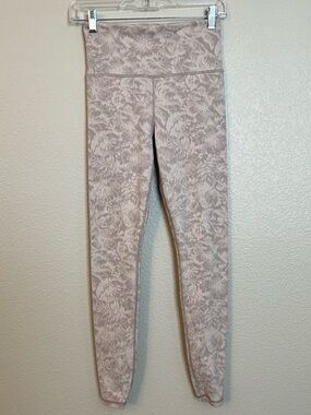 Athleta Textured High-Waist Leggings in Soft Taupe Print | Size S
